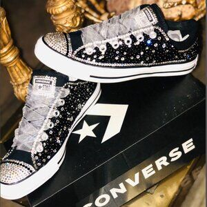 Custom Wedding Converse - Size 8 - Brand New